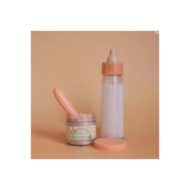 BIBERON DE LAIT, PETIT POT CEREALES ET SA CUILLERE - TINY HARLOW
