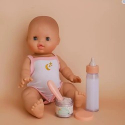 BIBERON DE LAIT, PETIT POT CEREALES ET SA CUILLERE - TINY HARLOW
