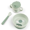 COFFRET PREMIER REPAS 3 PIECES FOODIE HAPPY CLOUDS VERT - DONE BY DEER