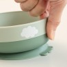 COFFRET PREMIER REPAS 3 PIECES FOODIE HAPPY CLOUDS VERT - DONE BY DEER