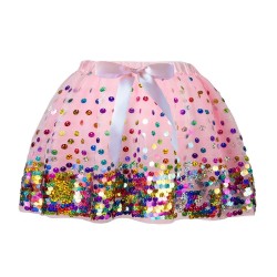 TUTU PARTY FUN SEQUINS SKIRT NEON 4-6 ANS - GREAT PRETENDERS