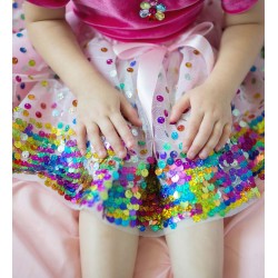 TUTU PARTY FUN SEQUINS SKIRT NEON - GREAT PRETENDERS