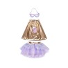 SET TUTU, MASQUE ET CAPE ROSE GOLD ET LILAS 4-6 ANS - GREAT PRETENDERS