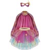 SET TUTU, MASQUE ET CAPE METALLIC OR ET ROSE 4-6 ANS - GREAT PRETENDERS