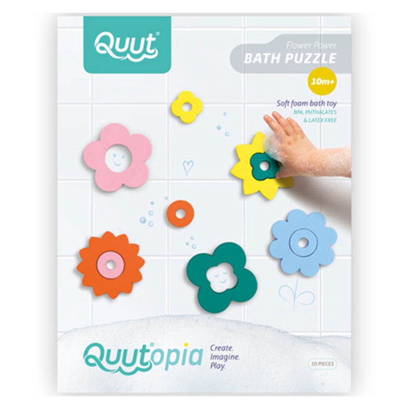PUZZLE DE BAIN FLEURS FLOWER POWER - QUUT