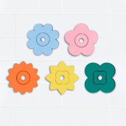 PUZZLE DE BAIN FLEURS FLOWER POWER - QUUT