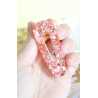 BARRETTE TRIANGLE PAILLETTES ROSE ET OR - CG HOME