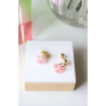 BOUCLES D'OREILLES COEURS LUCIE ROSE HOLO - CG HOME