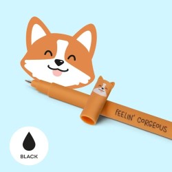 STYLO A ENCRE GEL EFFACABLE CHIEN CORGI - LEGAMI