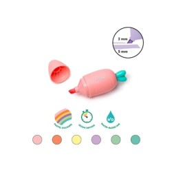 SET DE 6 MINI SURLIGNEURS CAROTTES CARRATE TEAM - LEGAMI