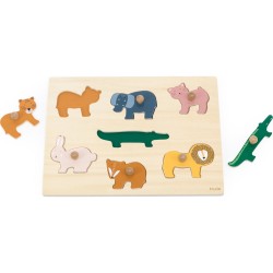 PUZZLE A ENCASTREMENT ANIMAUX EN BOIS - TRIXIE