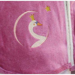 CAPE DE BAIN CYGNE VIEUX ROSE - L'OISEAU BATEAU