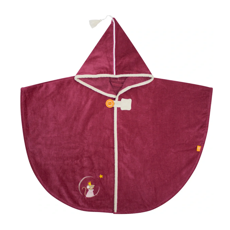 CAPE DE BAIN SOURIS FRAMBOISE - L'OISEAU BATEAU