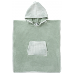 PONCHO VERT DE GRIs RAYÉ...