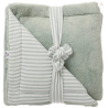 COUVERTURE LUXE RAYÉ VERT DE GRIS SOFT STRIPES - BB AND CO