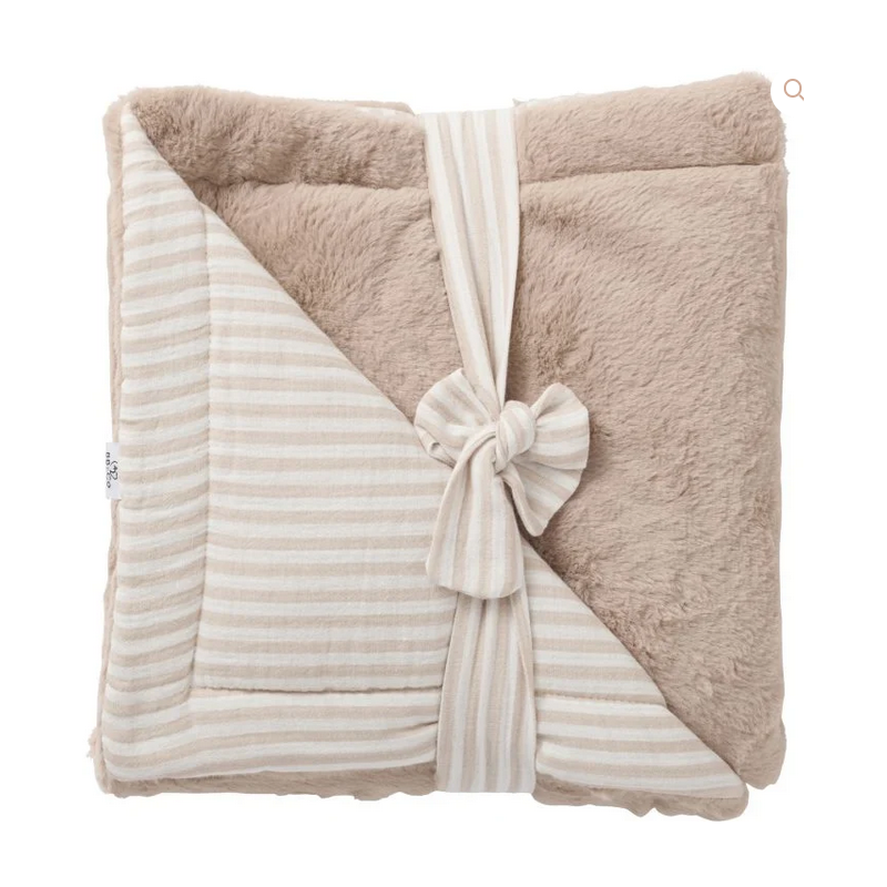 COUVERTURE LUXE RAYÉ GALET SOFT STRIPES - BB AND CO