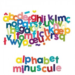 COFFRET MAGNETS BOIS ALPHABET 80 LETTRES MINUSCULE - VILAC