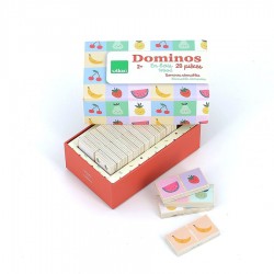 DOMINOS EN BOIS REVERSIBLES FRUITS ET LEGUMES - SARAH BETZ - VILAC