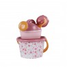 SET DE PLAGE ROSE SUNNY FLOWERS 5 PIECES - LITTLE DUTCH