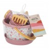 SET DE PLAGE ROSE SUNNY FLOWERS 5 PIECES - LITTLE DUTCH