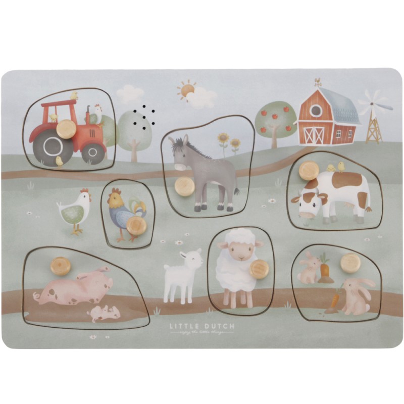 PUZZLE SONORE BOIS LITTLE FARM - LITTLE DUTCH