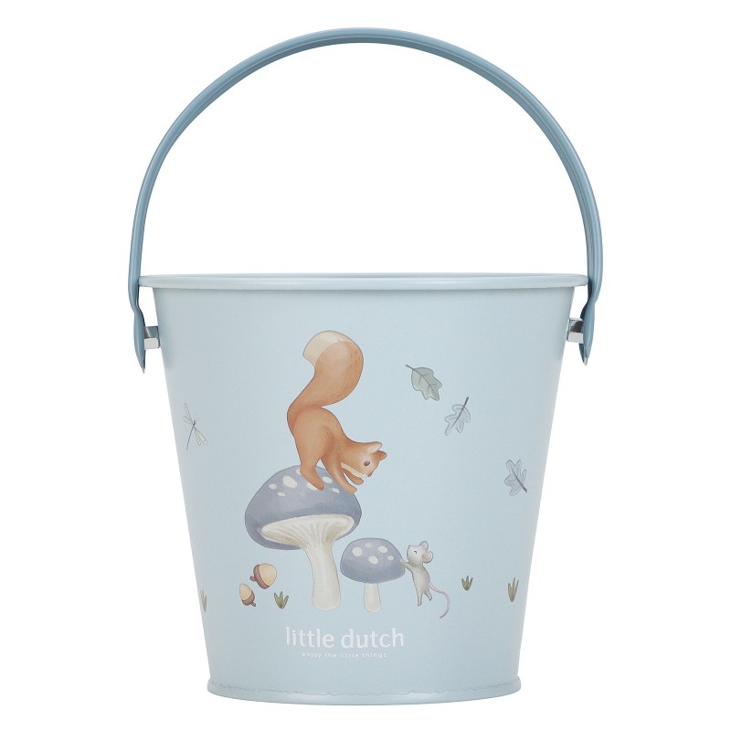 SEAU METAL BLEU FOREST FRIENDS - LITTLE DUTCH