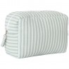 TROUSSE DE TOILETTE RAYEE VERT DE GRIS - BB AND CO