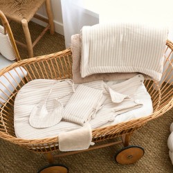 TROUSSE DE TOILETTE RAYEE GALET - BB AND CO