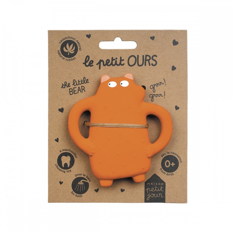 ANNEAU DE DENTITION CAOUTCHOUC OURS - PETIT JOUR