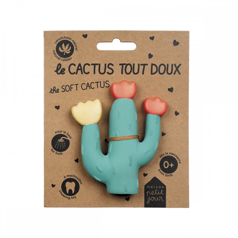 ANNEAU DE DENTITION EN CAOUTCHOUC CACTUS - PETIT JOUR