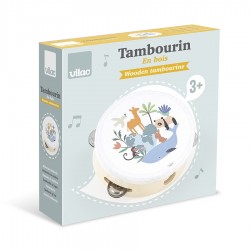 TAMBOURIN EN BOIS - SARAH...