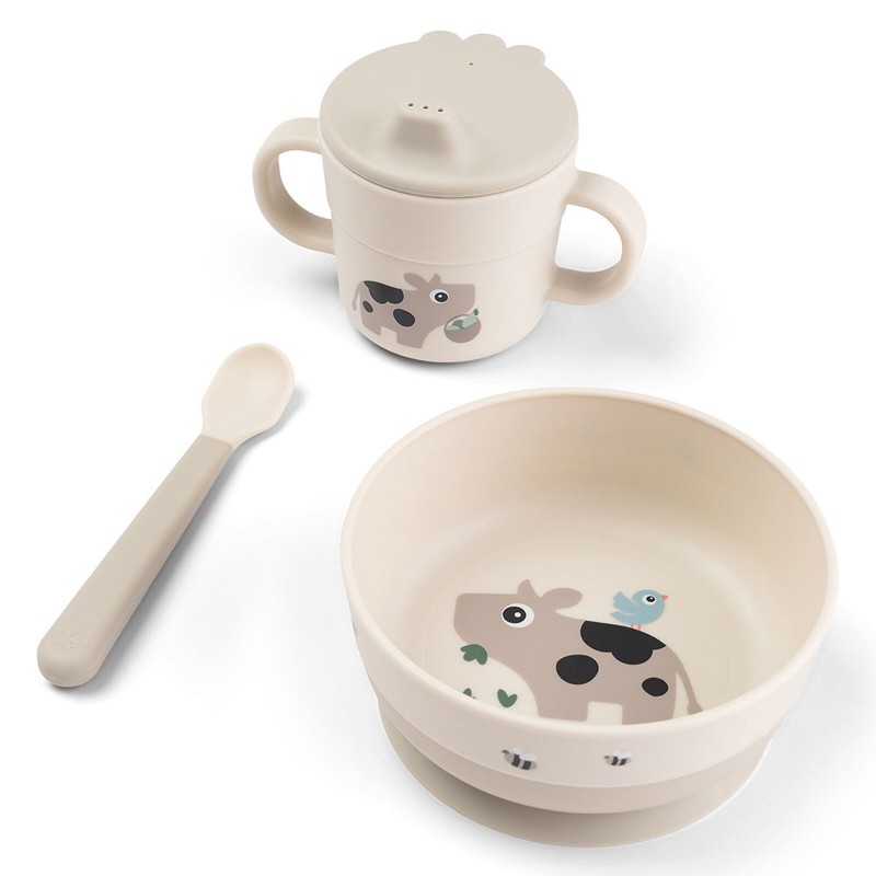 COFFRET PREMIER REPAS 3 PIECES TINY FARM SAND - DONE BY DEER
