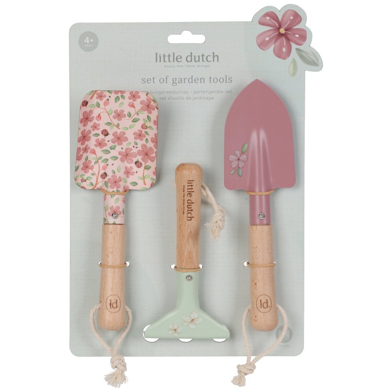 SET D' OUTILS DE JARDIN FAIRY GARDEN ROSE - LITTLE DUTCH