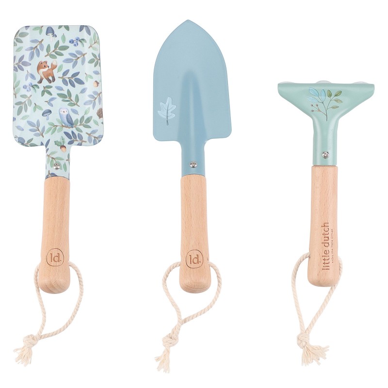 SET D' OUTILS DE JARDIN FOREST FRIENDS BLEU - LITTLE DUTCH