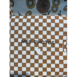 MINI ALBUM GAZE DE COTON DAMIER "MES PHOTOS" - ATELIER WAGRAM