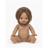 POUPÉE LÉOPOLDINE BRUNE AUX CHEVEUX LONGS - MINIKANE