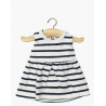 ROBE FAUSTINE SANS MANCHES EN JERSEY A RAYURES BLEU MARINE - MINIKANE