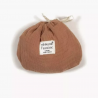 ROBE FAUSTINE MANCHES COURTES GAZE DE COTON MARSALA ET SON POCHON -MINIKANE