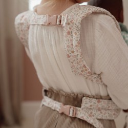 PORTE BEBE POUR POUPEE FLEURS ROSES - LITTLE DUTCH