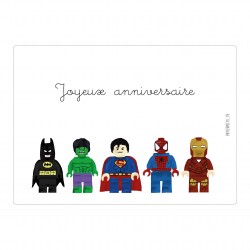 CARTE "SUPER - HEROS" -...