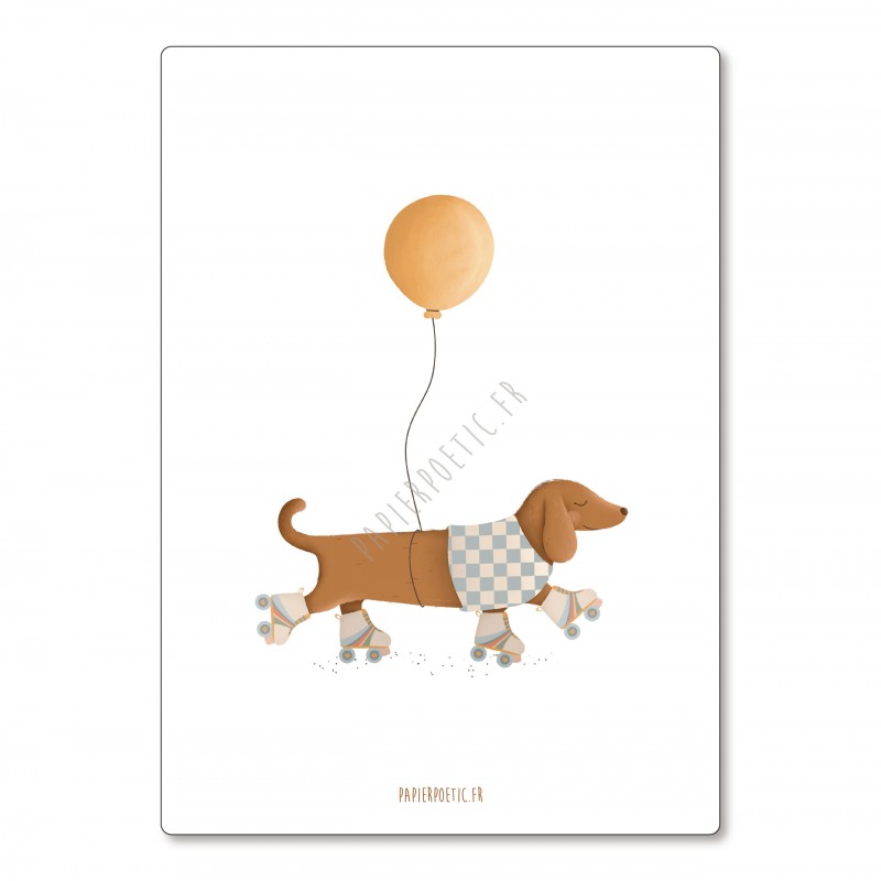 CARTE "TECKEL ROLLS" - PAPIER POETIC