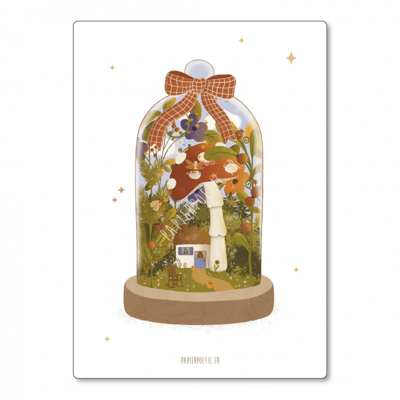 CARTE "CLOCHE ENCHANTEE" - PAPIER POETIC