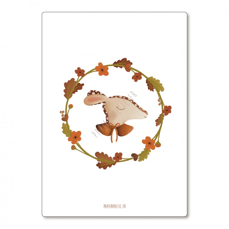 CARTE "COURONNE BICHETTE" - PAPIER POETIC