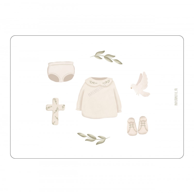 CARTE "TENUE DE CEREMONIE" - PAPIER POETIC