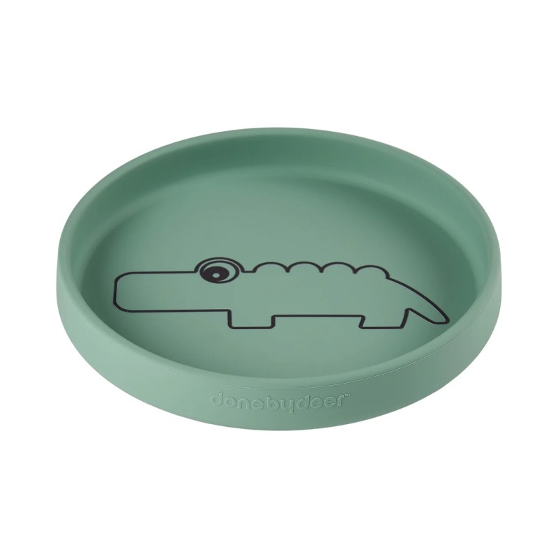 ASSIETTE SILICONE VERTE - DONE BY DEER -