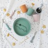 ASSIETTE SILICONE VERTE - DONE BY DEER -