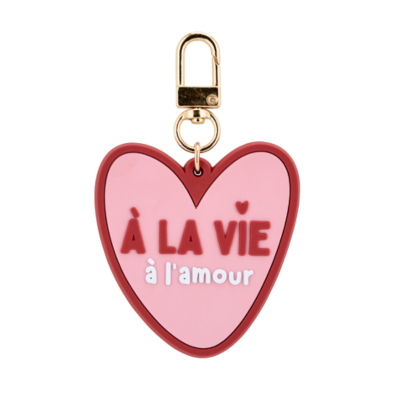 PORTE CLES COEUR "A LA VIE A L'AMOUR" - ATELIER WAGRAM