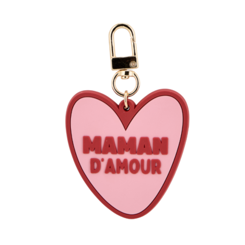 PORTE CLES COEUR "MAMAN D'AMOUR" - ATELIER WAGRAM