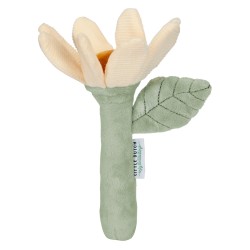 HOCHET PELUCHE FLEUR BLANCHE - LITTLE DUTCH