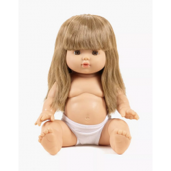 POUPÉE BLONDE AUX CHEVEUX LONGS AVEC FRANGE NINA - MINIKANE